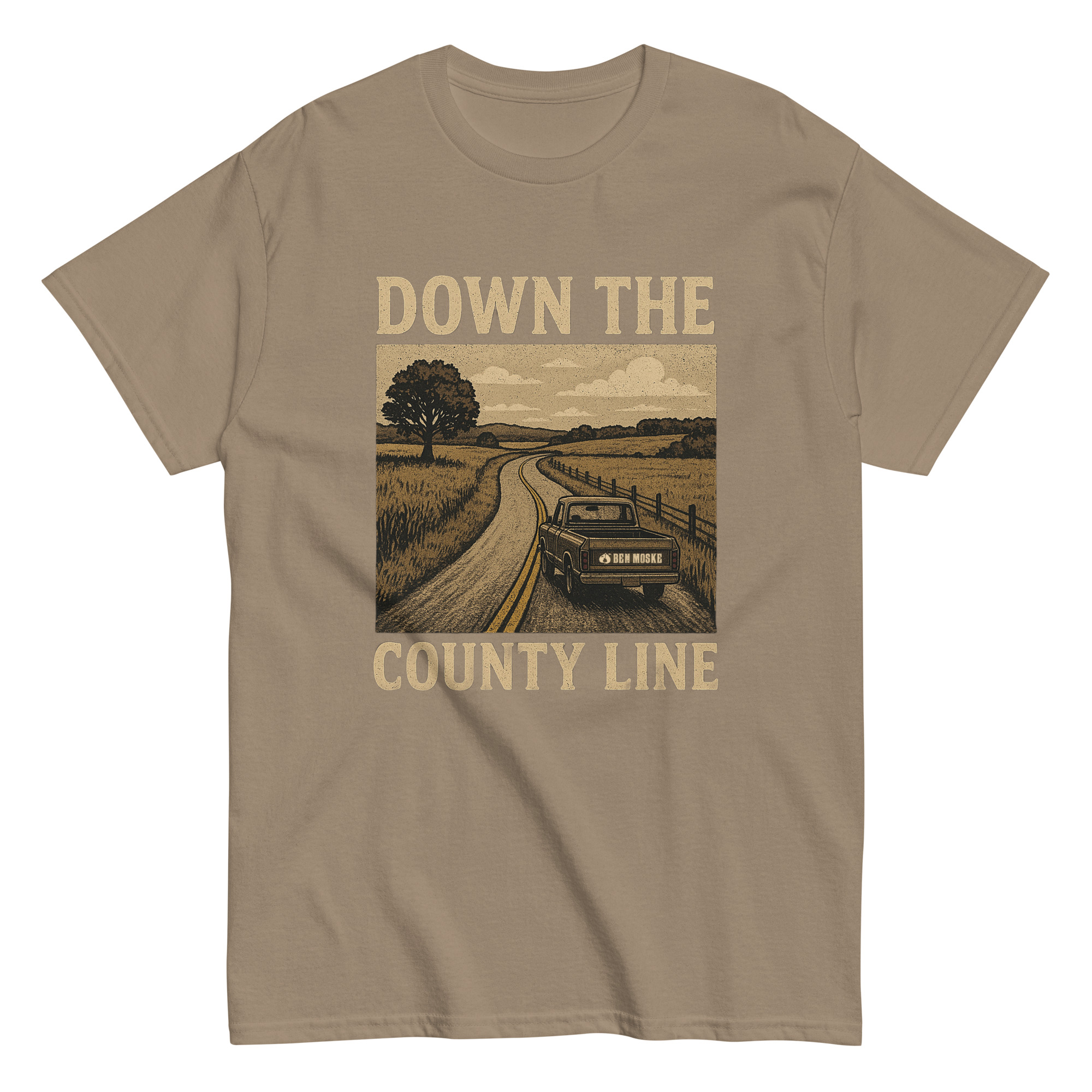 Klassisches Unisex T-Shirt "Down the County line" – Bild 7