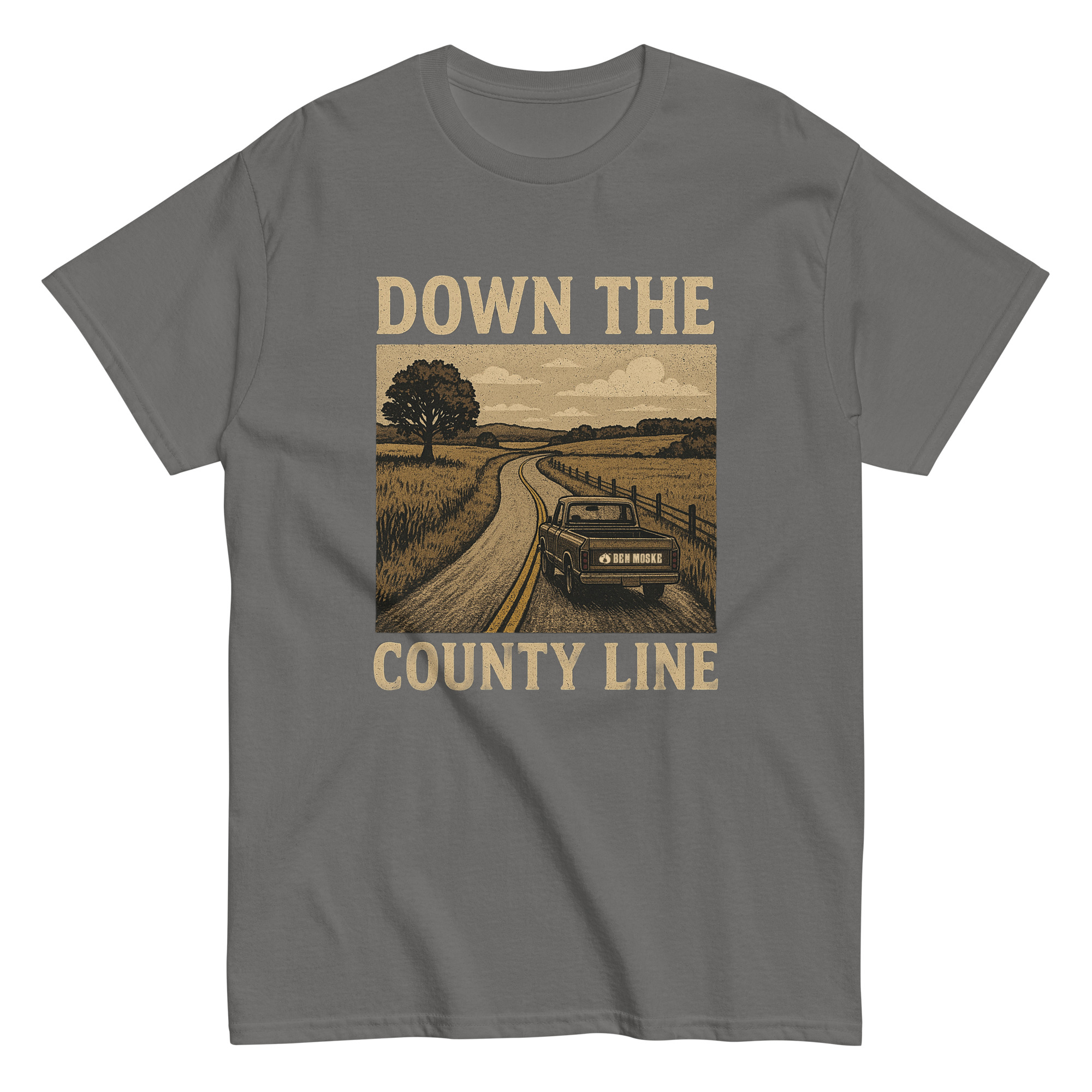 Klassisches Unisex T-Shirt "Down the County line" – Bild 5