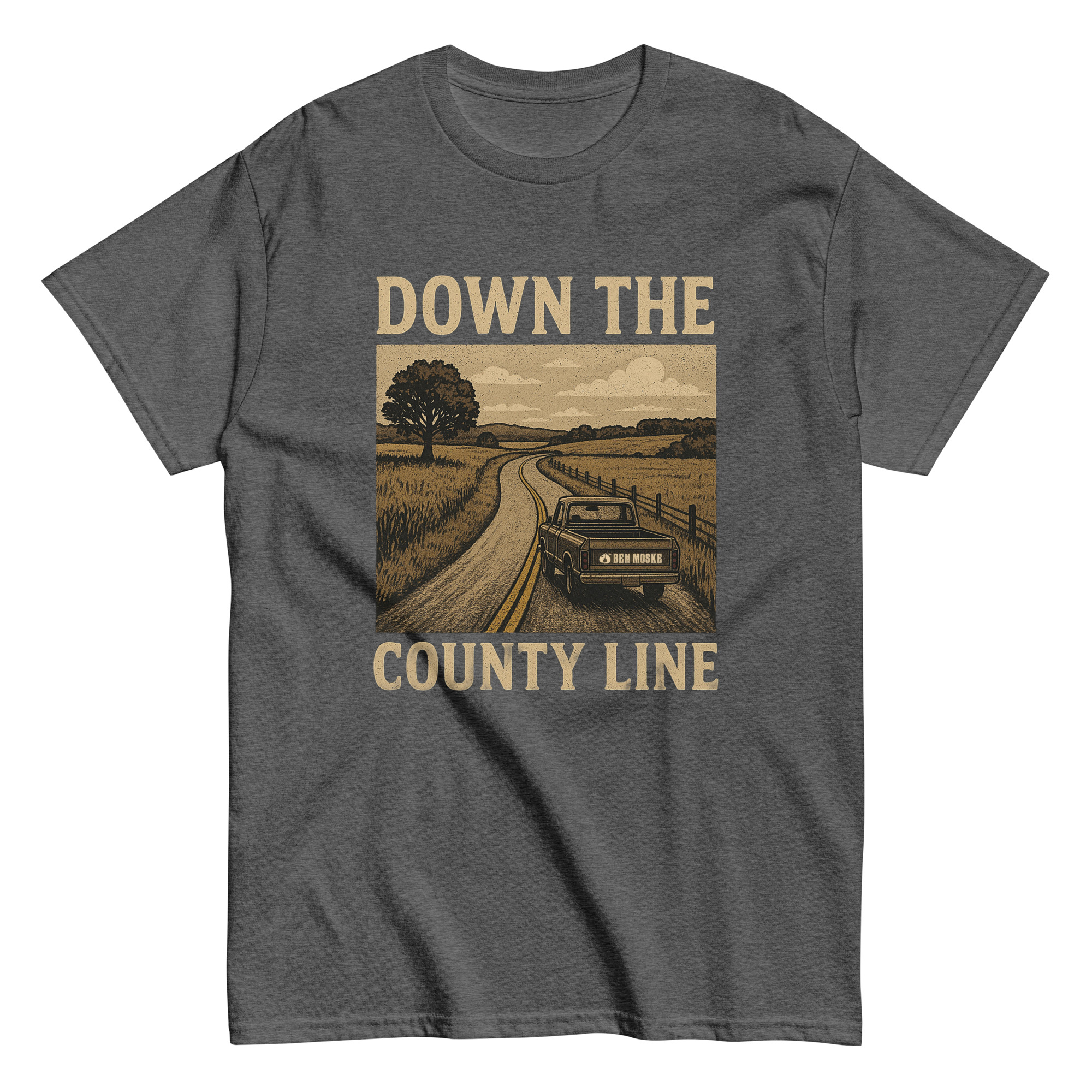 Klassisches Unisex T-Shirt "Down the County line" – Bild 4