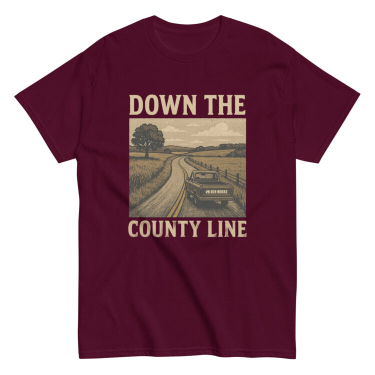 Klassisches Unisex T-Shirt "Down the County line"